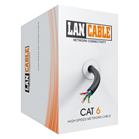 Câble Ethernet Cat6a en vrac 305 m 10 Gbit/s blindé UTP en cuivre massif CCA 24AWG homologué Plenum pour installations de plafond haute vitesse