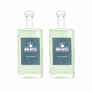 Precio de fábrica personalizado Flat Brandy Whisky Gin <span class=keywords><strong>Tequila</strong></span> 100mL 200ml 500ml Botella de licores de vidrio de forma cuadrada - Product Image 3