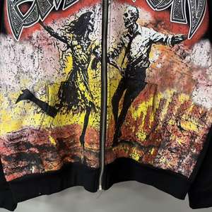 Felpe <span class=keywords><strong>con</strong></span> Cappuccio Hot Diamond Mixed Emotion per Uomo, Stampa Grafica di Teschi Neri, <span class=keywords><strong>Felpa</strong></span> <span class=keywords><strong>con</strong></span> Zip Streetwear di Marca Designer - Product Image 5