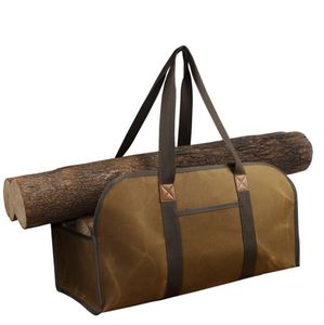 Free Sample Heavy Duty <b>Log</b> Carrier for Firewood, Waxed Canvas Durable Fireplace Wood <b>Holder</b> Tote Bag - Product Image 6