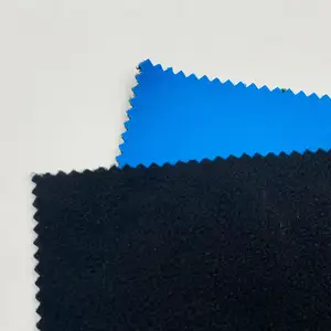 Tejido de poliéster 100% de exterior de piel sintética sherpa coral 4 estiramiento de cuatro dos capa de nylon soft-shell tela unida de