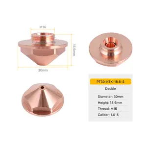 Ugello Cloudray D30 H18.6 tipo DS/ KT X per testa di taglio Laser a fibra