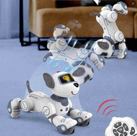 Robot chien intelligent télécommandé pour enfants avec capteur infrarouge tactile et programmation IA – Jouet robotique pour animaux de compagnie