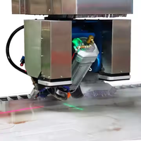 Scie à pont CNC 5 axes Hualong Italy Software pour découpe de pierre, moteur haute productivité, garantie 1 an pour découpe d'évier, Hiwin