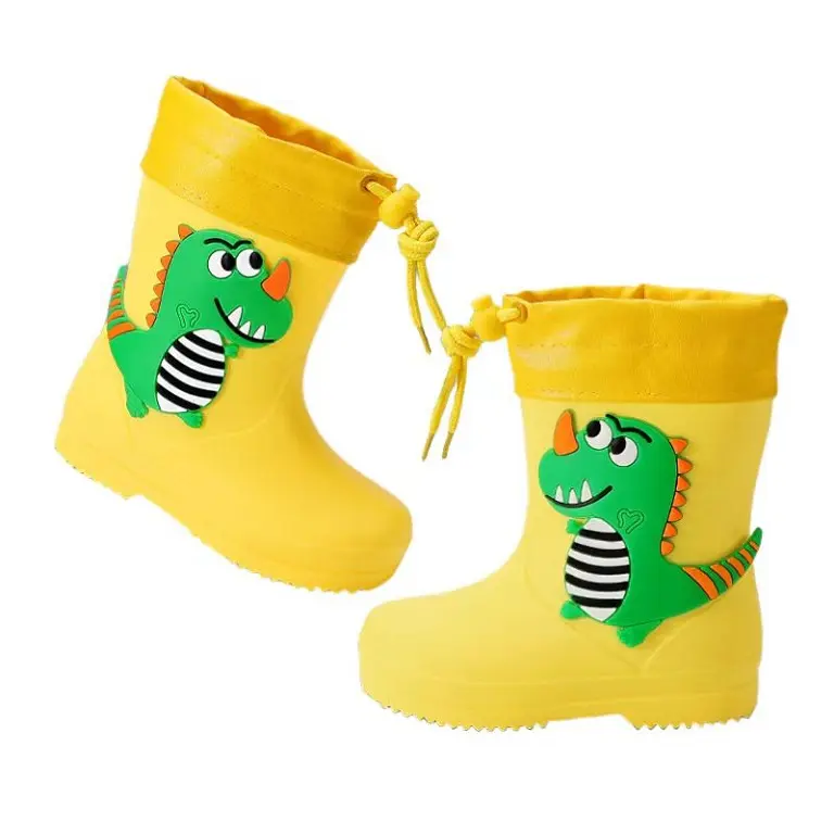 Customized logo Cute Cartoon Waterproof Rain Boots Non-slip PVC Waterproof Rain Boots FOR Children Kids