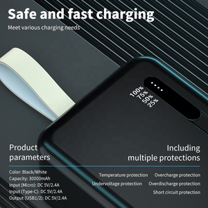 แบตเตอรี่ลิเธียม <span class=keywords><strong>Maimi</strong></span> แบตเตอรี่ลิเธียมแบตสำรองแบบพกพาสำหรับมือถือขนาด30000mAh USB Type C โลโก้ตามสั่ง - Product Image 4