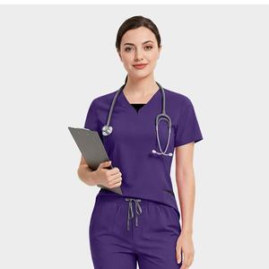 42337 Ensembles de Blouses Médicales Personnalisées ; Blouses en Chiffon pour Femme, Style <span class=keywords><strong>Col</strong></span> <span class=keywords><strong>Mao</strong></span>, Tenue Élégante - Product Image 1
