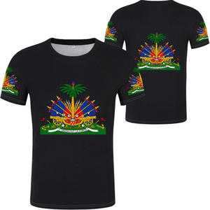 Novedades <span class=keywords><strong>Precio</strong></span> popular 3D Impresión completa O-cuello Poliéster Deportes Hombres Haití Camiseta con multicolor - Product Image 3