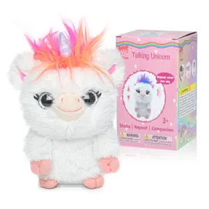 Oem Custom Soft Plush Unicorn Toys Stuffed Animal Electric Interactive Toy Talking For Kids