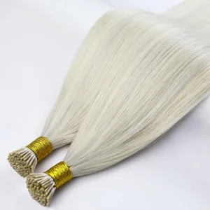 2024 New Design Silky Straight Double Drawn Balayage Hair Hair I Tip Extensions #60A For White Women
