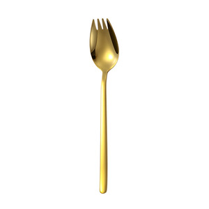 Stainless Steel Salad Fork And Spoon Gold Long Handle <b>Dessert</b> Fruit Fork For Adults - Product Image 4