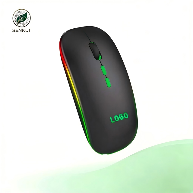 Hot Selling Custom Logo 2.4G Wireless +BT USB RGB Max DPI 1600 Adjustable 4 Buttons Programmable Gaming Mouse