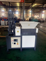 Broyeur de pneus à double arbre modèle 400, 11 kW, moteur unique, équipement industriel de broyage de déchets plastiques
