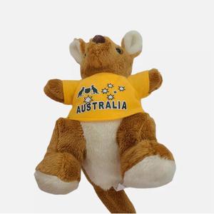 T-shirt personalizzata <span class=keywords><strong>canguro</strong></span> marrone morbido <span class=keywords><strong>peluche</strong></span> articoli promozionali imbottiti con stampa logo - Product Image 6