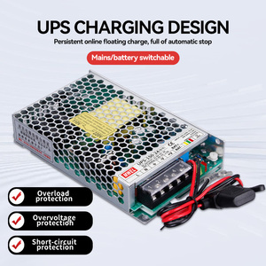 แหล่งจ่ายไฟสำรอง MWEL 150W 12V 24V สำหรับกล้องวงจรปิดภายในบ้าน ระบบรักษาความปลอดภัย ประตูอัตโนมัติ และแบตเตอรี่สำรอง - Product Image 5