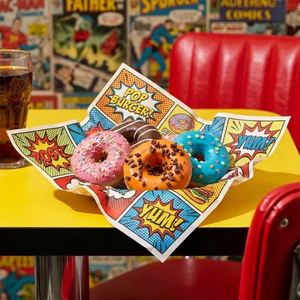 Papel de Envolver para Hamburguesas, Bocadillos, Pan y Sándwiches, con Logotipo Personalizado, Impreso, de Grado Alimenticio, Impermeable, Resistente a la Grasa, Recubierto de PE, para Chocolate - Product Image 2