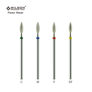 Brocas en forma de llama de 2,7mm, brocas de diamante, herramienta de belleza de uñas de la mejor venta para suavizar rápidamente el área de la cutícula, brocas de uñas de diamante populares - Product Image 1