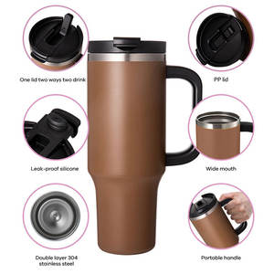 गर्म बिक्री 40 औंस टंबलर कप, <span class=keywords><strong>2</strong></span> में 1 रिसाव प्रूफ ढक्कन (सिप या पुआल) 24 घंटे गर्म/ठंड 24 घंटे, 304 स्टेनलेस स्टील वैक्यूम बोतल - Product Image 4