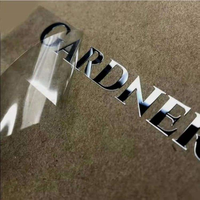 Autocollants métalliques personnalisables en nickel fin argenté et doré, lettres 3D en relief, étiquettes pour bougies