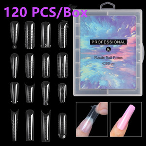120 faux ongles en acrylique à couverture complète, formes d'extension, à presser, pour manucure et nail art - Product Image 3