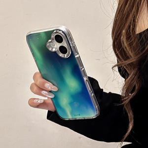 Para iPhone 16 Plus IMD PC Gel acrílico funda de teléfono, patrón de cielo estrellado TPU PC parachoques anticaída cubierta para iPhone 16 - Product Image 5