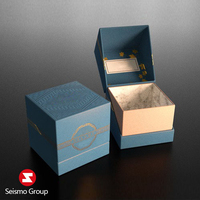 Boîte en carton rigide carrée de luxe sur mesure pour conteneur de bougie vide avec couvercle et solution d'emballage cadeau