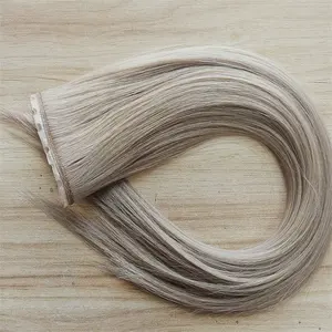 LeShine Premium Best Quality Double Drawn Russian Human Hair Seamless Invisible Hole Weft Hair Extensions Pu Weft
