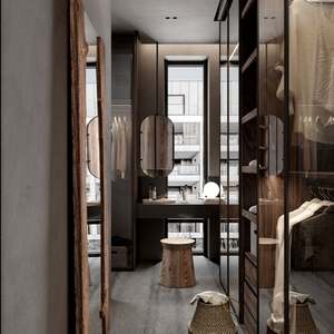 SANTOPOVA 2024 Armario Vestidor Moderno Personalizado de Diseño Abierto, Funcional y de Alta Gama con Acabado en Madera y Isla - Product Image 6