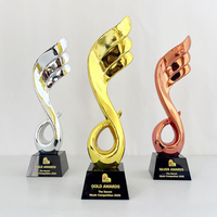 Nouveau Trophée Cristal Note de Musique en Résine Or Argent Bronze