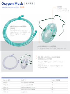 अनुकूलन योग्य चिकित्सा ऑक्सीजन मास्क और ट्यूब आइसो13486 और ई प्रमाणित श्वसन उपकरण - Product Image 4