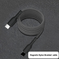 Pour Noir Magnétique Micro USB Charge Rapide Nylon Usb Câble Aimant Chargeur Cordon De Données Organisateur CSelf Enroulement Câble Iphone 15