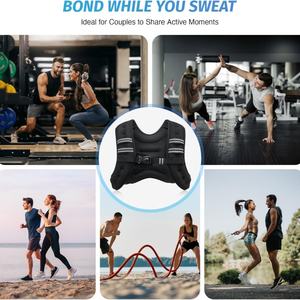 Factory Custom Fitness <b>Weight</b> Loss Adjustable Neoprene Weighted Vest Iron Sand Filler 6lb-30lb Capacity for Strength <b>Training</b> - Product Image 5