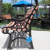 Mobilier d'extérieur moderne en fonte d'aluminium Offres Spéciales longue jardinière de chaise de pot de fleurs banc en plastique recyclé HDPE pour parcs
