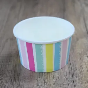 Fábrica al por mayor OEM ODM Diseño personalizado 3 oz 4 oz Tazas de helado con tapa de papel - Product Image 4