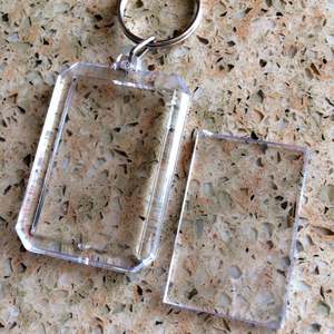 DIY Clear Octagon Acrylic Photo <b>Frame</b> Keychain - Blank Custom Transparent Keyring for Promotional Gifts - Product Image 3