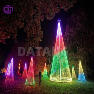 ต้นคริสต์มาสขนาดใหญ่กลางแจ้งพร้อมไฟ LED ขนาดสั่งทำได้ สำหรับตกแต่งวันหยุดในพื้นที่จัดแสดงสินค้าในเมืองหรือห้างสรรพสินค้า - Product Image 5