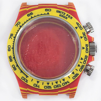 Montre mécanique de luxe légère pour homme de qualité supérieure, boîtier noir, cadran bleu clair avec chiffres romains, multifonction, multi-cadrans, 4130