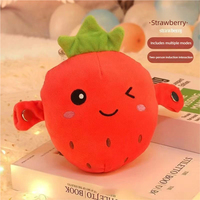 Jouets en peluche électroniques interactifs créatifs avec capteur de mouvement, jouets musicaux en forme de fraise, poupée musicale pour la relation parent-enfant, jouets tendance