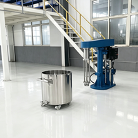 Émulsifiant mélangeur hydraulique GMP à cisaillement élevé avec grattoir mural pour la fabrication de crèmes et pâtes cosmétiques à haute viscosité