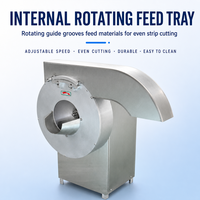 Máquina Cortadora de Patatas, Taro, Batatas y Zanahorias en Tiras, Cortadora Automática de Verduras para Freír, Máquina de Alimentos de Acero Inoxidable 304