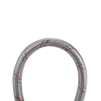 Tuyau tressé F1/2 * M10 * 1 tuyau de plomberie 304 acier inoxydable fil mixte rouge et bleu tube à tête unique