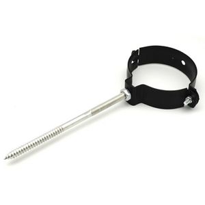 Collier de fixation pour tuyau d'extraction, peint en noir, diamètre 130, longueur 38 cm, pièces de hotte aspirante - Product Image 1