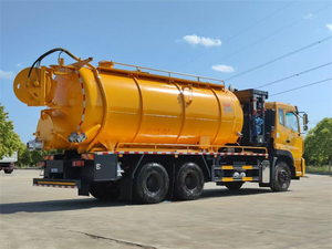 รถดูดสิ่งปฏิกูลแบบฉีดน้ำแรงดันสูง Clw 6x4 ขนาด 20 ลูกบาศก์เมตร 350 แรงม้า พวงมาลัยซ้าย/ขวา สำหรับทำความสะอาดท่อระบายน้ำในเขตเทศบาล - Product Image 4