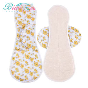 Serviettes hygiéniques ailées réutilisables en coton biologique Taille L XL XXL Protections anti-fuite absorbantes <span class=keywords><strong>pour</strong></span> la peau Serviettes menstruelles à usage quotidien <span class=keywords><strong>pour</strong></span> femmes - Product Image 1