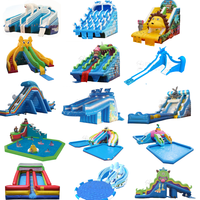 Grand toboggan gonflable en PVC pour enfants et adultes, vente en gros, jeux gonflables, terrain de jeu, piscine