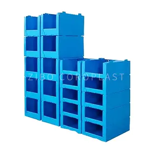 Cheap Corrugated Coroplast Hollow Plastic Stackable Warehouse Picking Bins For Clothing And Shoes Storage