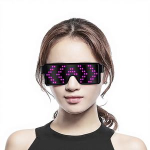Las Mejores Gafas de Fiesta Cuadradas de Plástico con Luces LED de 11 Modos, Carga USB, Gafas Luminosas, Juguetes con Luces para Conciertos Navideños - Product Image 1