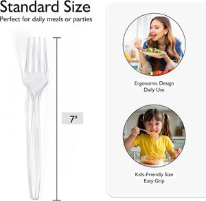Hiện đại dùng một lần Bộ đồ ăn bằng nhựa dao kéo thiết lập-Muỗng ngã ba cho các bên - Product Image 2