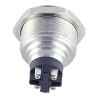 Interrupteur à bouton-poussoir en métal ONPOW GQ28L-11/12 V/S Dia.28mm