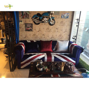 Union Jack Cheterfield Tufted Buttoned 2 Seater Patchwork <strong>Velvet</strong> <strong>Sofa</strong> Hotel Old Chesterfield <strong>Crushed</strong> <strong>Velvet</strong> Couch <strong>Sofa</strong> - Product Image 4
